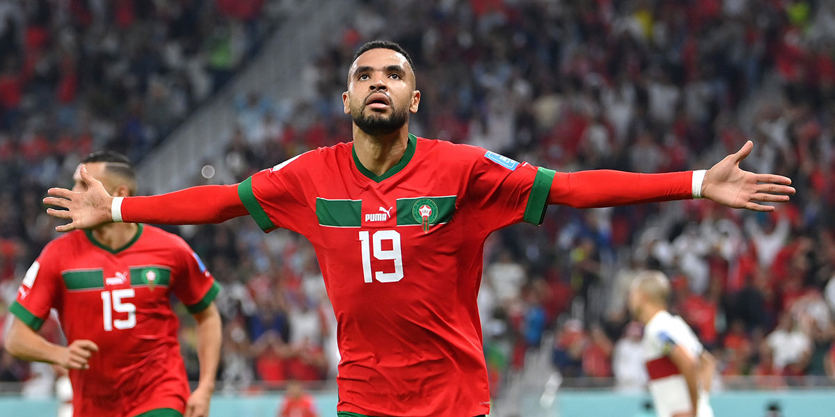 Марокко — Португалия — 1:0: Эн-Несири вывел марокканцев вперед в четвертьфинальном матче ЧМ-2022. Видео