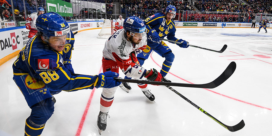 Сборная Швеции победила чехов в матче российского этапа Еврохоккейтура