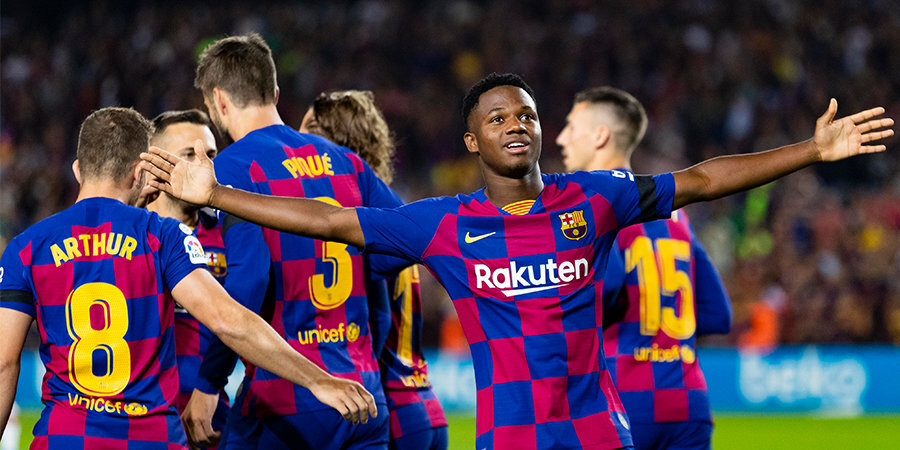 «Барселона» выиграла у «Леванте», 17-летний Фати оформил дубль и установил рекорд примеры
