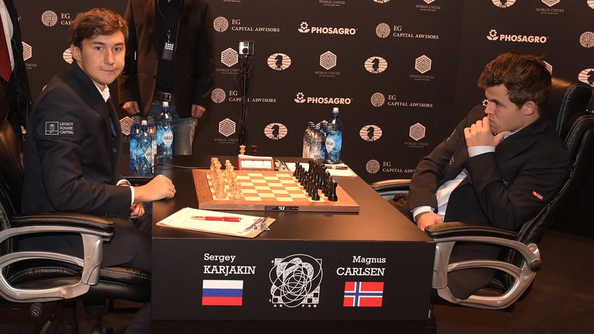 Карякин и Карлсен сыграли вничью за 40 минут, гроссмейстеров ждет тай-брейк