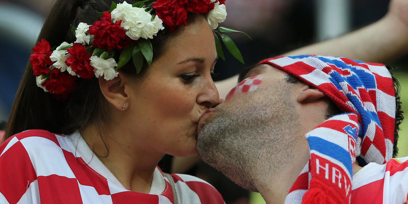 Хорватские болельщики развернули в «Лужниках» баннер со словами «Спасибо, Россия»