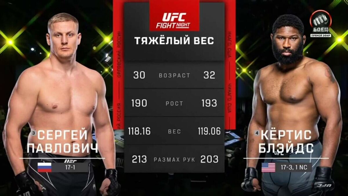 Сергей Павлович против Кертиса Блэйдса. Лучшие моменты боя (видео). UFC  Fight Night