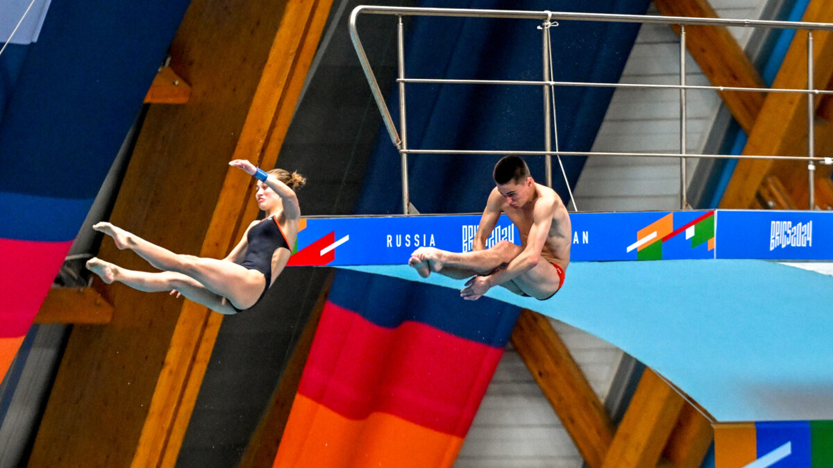 Прыгуны в воду Тимошинина и Терновой рассказали, как отреагировали на отсутствие соперников на Играх БРИКС