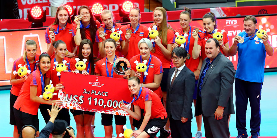 Российские волейболистки завоевали бронзу Кубка мира