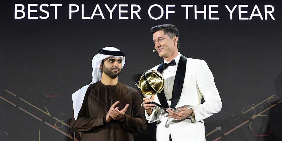 Левандовский признан лучшим футболистом года по версии Globe Soccer Awards, Роналду — 21 века
