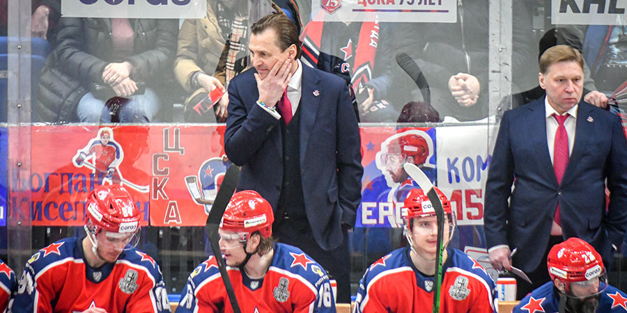 Тренер ЦСКА Федоров рассказал, о чем попросил хоккеистов перед 3-м периодом в матче против СКА, в котором московские армейцы забросили 6 шайб