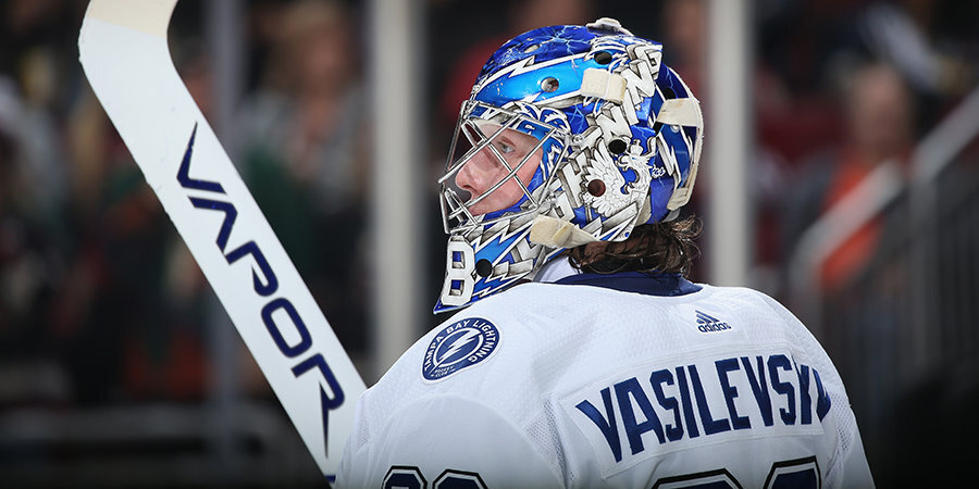 Василевский признан третьей звездой дня в НХЛ