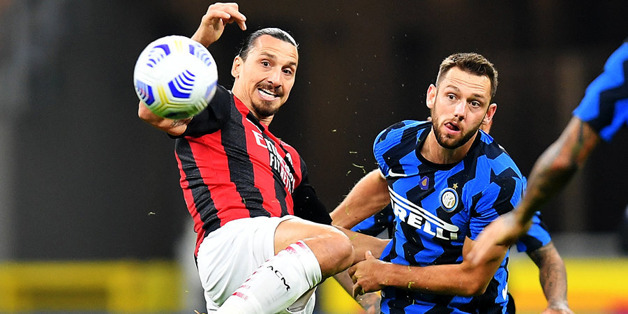 Дубль Ибрагимовича принес «Милану» победу над «Интером», «Сампдория» разгромила «Лацио»