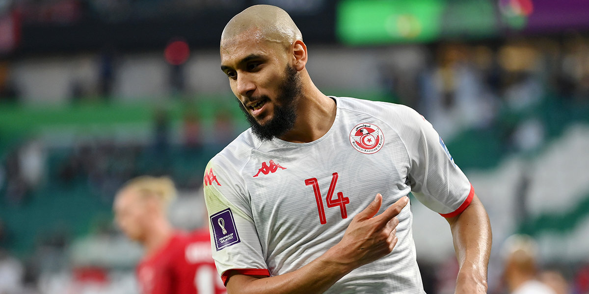 Защитник сборной Туниса Лайдуни признан лучшим игроком матча ЧМ-2022 с Данией по итогам голосования на сайте ФИФА