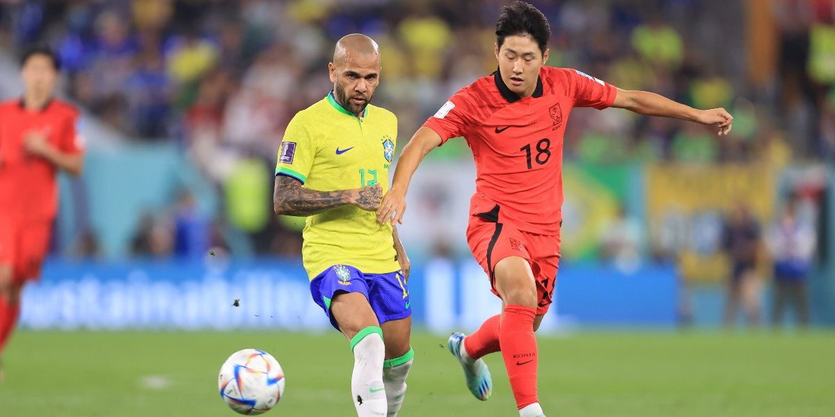 Бразилия — Южная Корея — 4:0. Ли Кан-Ин вышел на замену в матче ЧМ-2022