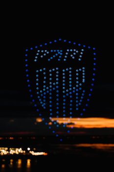 ФК «Пари НН» представил новый логотип при помощи дронов