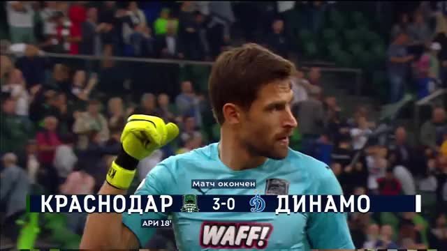Краснодар - Динамо - 3:0. Голы и лучшие моменты (без комментаторов) (видео)