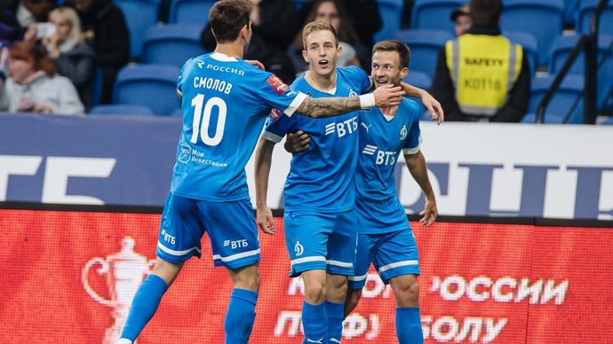 «Динамо» на своем поле победило «Ахмат» в матче Кубка России