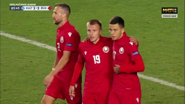 Казахстан - Белоруссия - 1:2. Голы и лучшие моменты (видео)