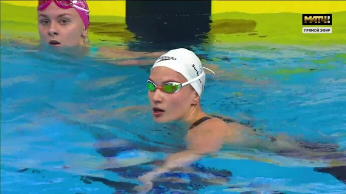 Арина Суркова одержала победу на дистанции 50 м вольным стилем (видео). Кубок России. Плавание (видео)