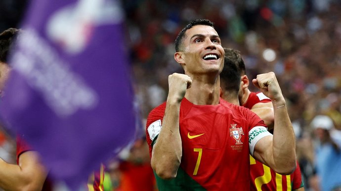 Португалия — Уругвай — 1:0. Роналду вывел португальцев вперед на 54-й минуте в матче ЧМ-2022