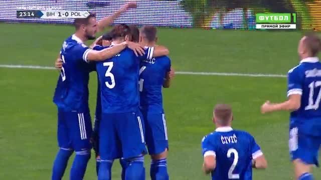 Босния  и Герцеговина - Польша. 1:0. Харис Хайрадинович (пенальти) (видео)