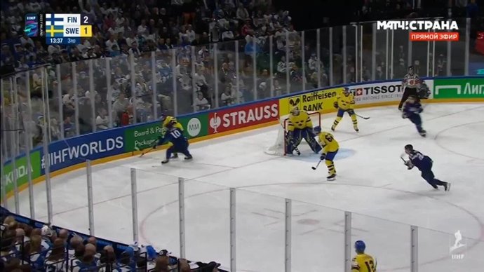 Финляндия - Швеция. 2:2. Гол Йоэля Келлмана (видео). Чемпионат мира. Хоккей (видео)