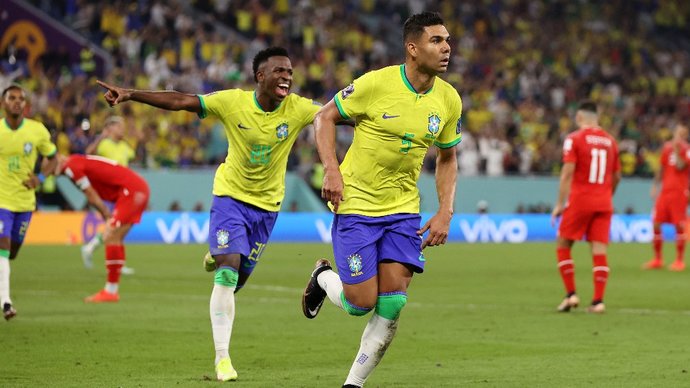Бразилия — Швейцария — 1:0: Каземиро вывел бразильцев вперед в матче ЧМ-2022. Видео