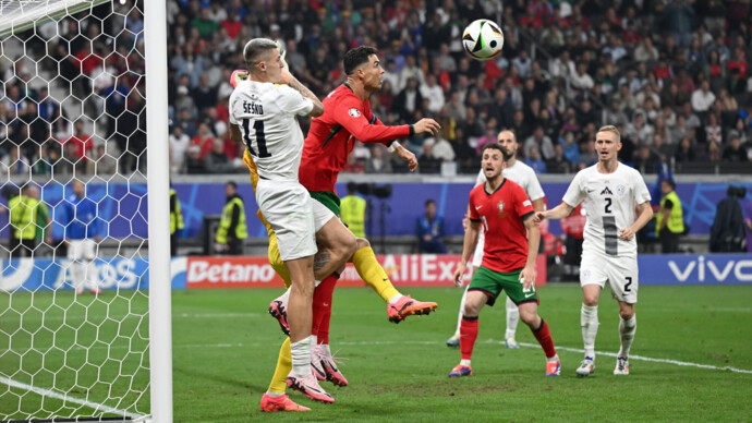 Сборные Португалии и Словении определят победителя матча 1/8 финала ЕВРО‑2024 в серии пенальти