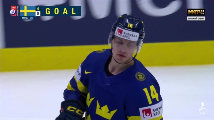 Швеция - Словакия. 5:0. Гол Йоэля Эрикссона Эка (видео). Чемпионат мира. Хоккей (видео)