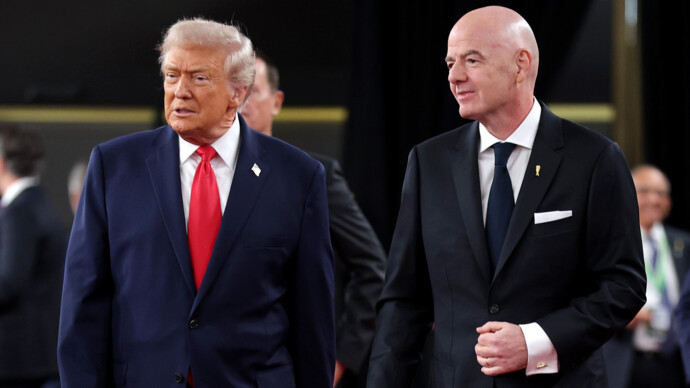 Трамп прибыл на церемонию жеребьевки ЧМ‑2026 в сопровождении Инфантино