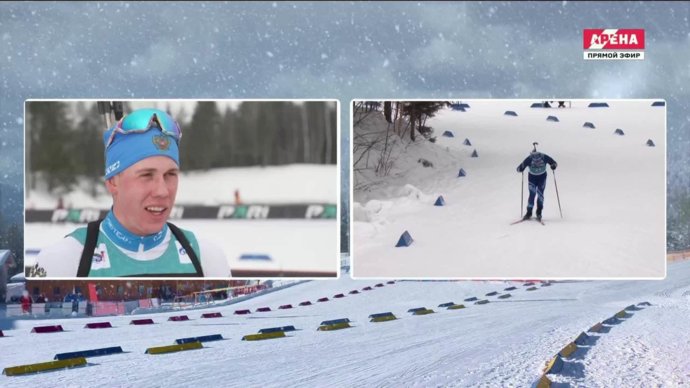 Интервью Василия Томшина (видео). PARI Чемпионат России. Суперперсьют. Мужчины. Квалификация. Биатлон (видео)