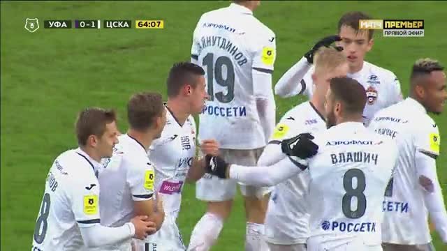 Уфа - ЦСКА. 0:1. Кристиан Бистрович (видео)