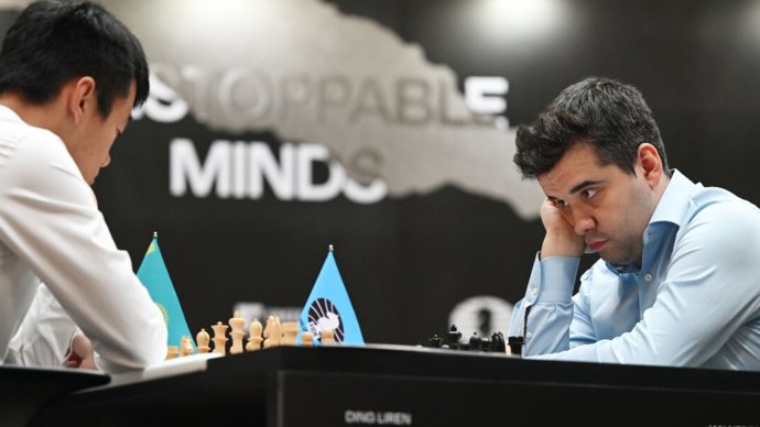 Непомнящий и Дин Лижэнь сыграли вничью в 14-й партии матча, судьба шахматной короны решится на тай-брейке