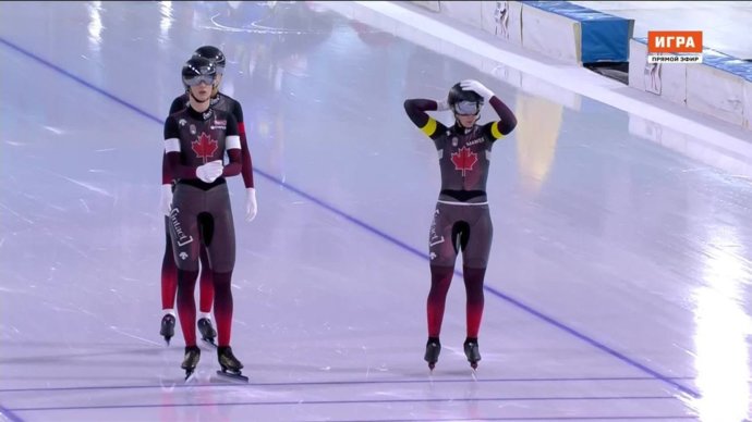 Женская сборная Канады выиграла командный спринт (видео). Чемпионат мира на отдельных дистанциях. Коньки (видео)