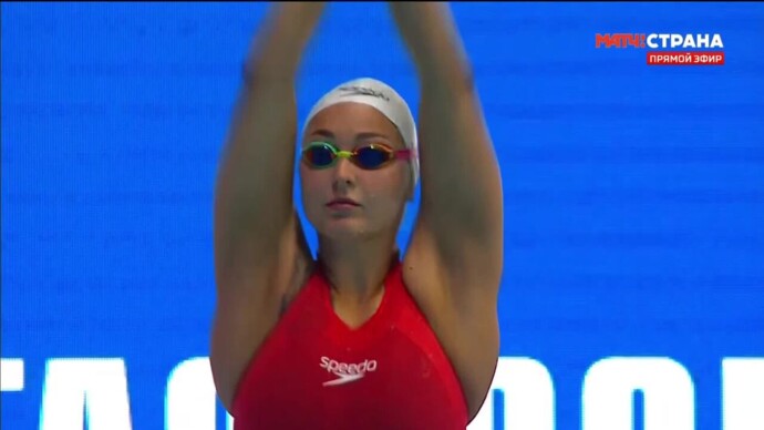 Финальный заплыв на 200 м вольным стилем у женщин (видео). Чемпионат России. Плавание (видео)