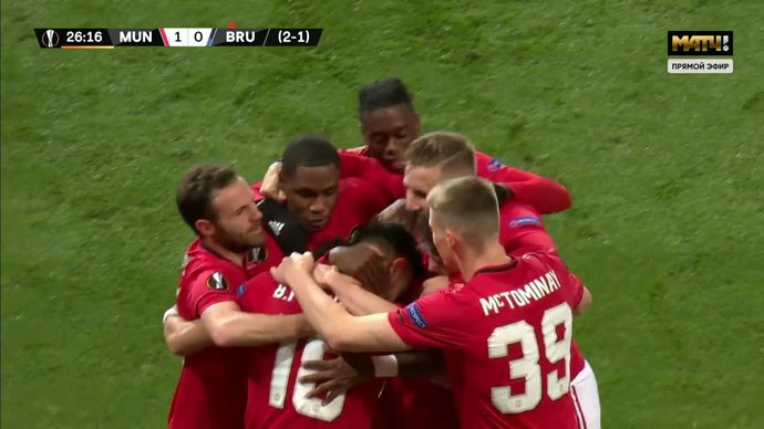 Манчестер Юнайтед – Брюгге. 1:0. Бруну Фернандеш (пенальти) (видео)