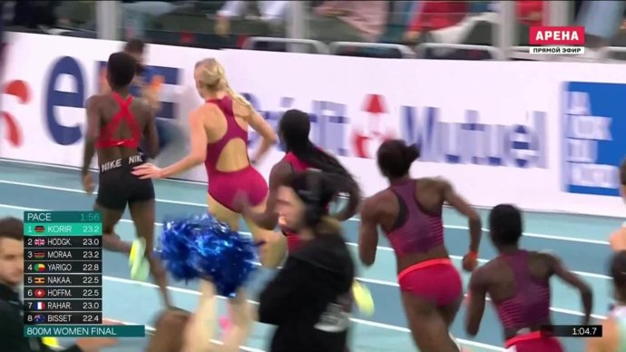 Финальный забег на 800 метров у женщин (видео). Мировой тур в закрытых помещениях. Легкая атлетика (видео)