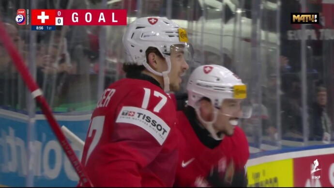 Швейцария - Норвегия. 1:0. Гол Свена Андригетто (видео). Чемпионат мира. Хоккей (видео)