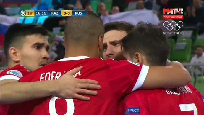 Казахстан - Россия - 1:1. Голы (видео)