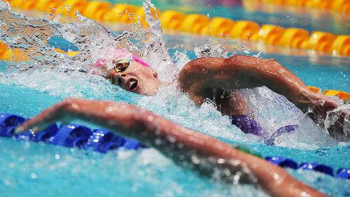 Устинова выиграла заплыв на 200 метров на спине на Спартакиаде