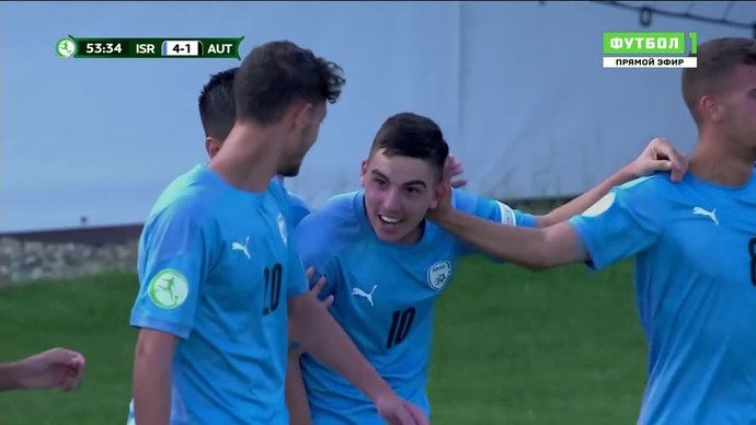 Израиль (U-19) - Австрия (U-19). Голы (видео). Чемпионат Европы среди юниоров. Футбол (видео)