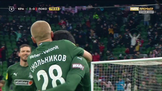 Краснодар - Локомотив. 4:0. Магомед-Шапи Сулейманов (видео)