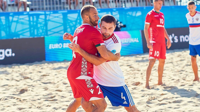 Сборная России по пляжному футболу в Минске обыграла Белоруссию