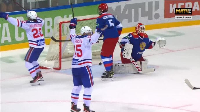 СКА - Сборная России (U-25). Голы (видео). Лига Ставок Sochi Hockey Open. Хоккей (видео)