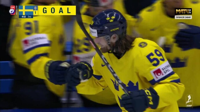Казахстан - Швеция. 0:2. Гол Линуса Юханссона (видео). Чемпионат мира. Хоккей (видео)