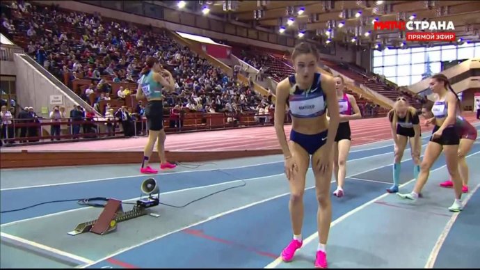 Финальный забег на 400 метров у женщин (видео). Чемпионат России в закрытых помещениях. Легкая атлетика (видео)