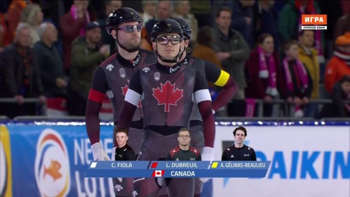 Мужская сборная Канады выиграла командный спринт (видео). Чемпионат мира на отдельных дистанциях. Коньки (видео)