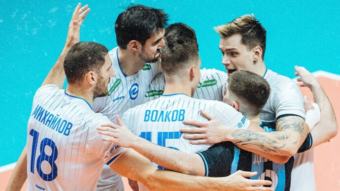 Волейболисты казанского «Зенита» обыграли «Белогорье» и одержали седьмую победу подряд в чемпионате России