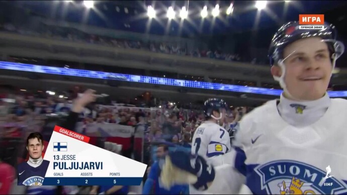 Канада - Финляндия. 2:3. Гол Йессе Пульюярви (видео). Чемпионат мира. Хоккей (видео)