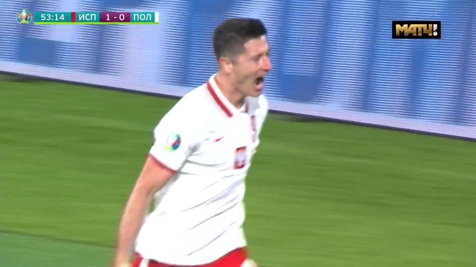 Испания – Польша. 1:1. Роберт Левандовский (видео)