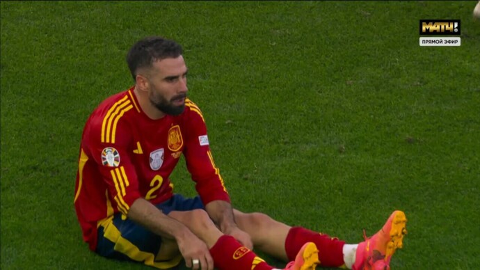 Испания - Германия. Карвахаль заработал красную карточку (видео). Чемпионат Европы-2024. Футбол (видео)
