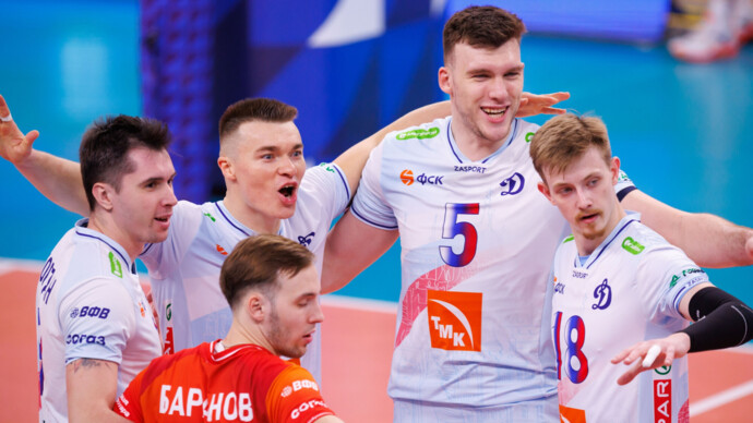 Волейболисты московского «Динамо» обыграли «Кузбасс» в матче Суперлиги