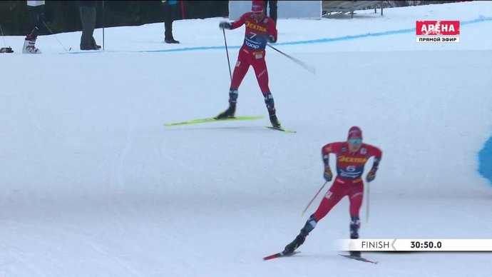 Симен Крюгер финишировал первым (видео). Тур де Ски. Масс-старт. Лыжные гонки (видео)