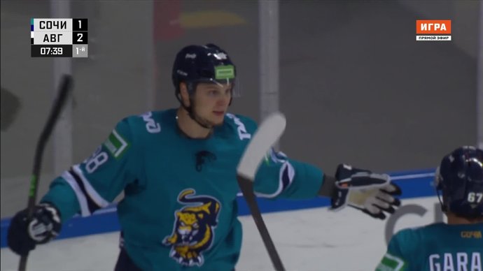 Сочи - Авангард. 2:2. Гол Кирилла Петькова (видео). Лига Ставок Sochi Hockey Open. Хоккей (видео)